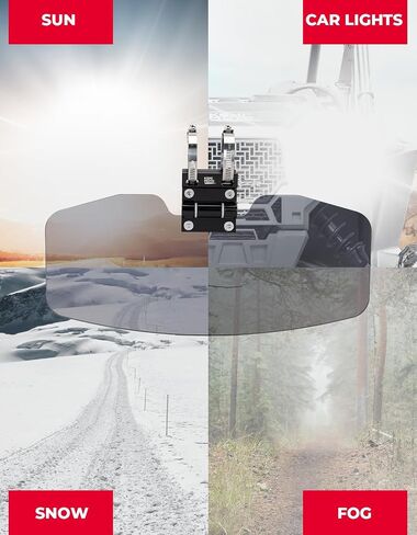 KEMIMOTO Oversized UTV Sun Visor Side X Side Clearview Compatible with Polaris RZR 1000 XP Ranger General Can am Defender Maverick X3 Pioneer 1000 CFMOTO Fit 1.5-2 in Roll Bars with Windshield in Saudi Arabia