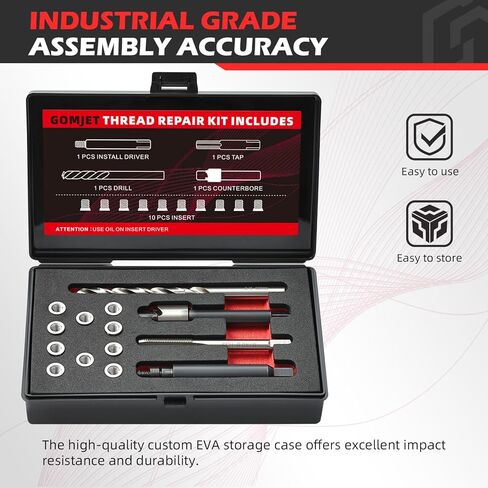 مجموعة إصلاح الخيوط M6X1.0 و M5X0.8 مجموعة إصلاح الخيط المتري in Kuwait