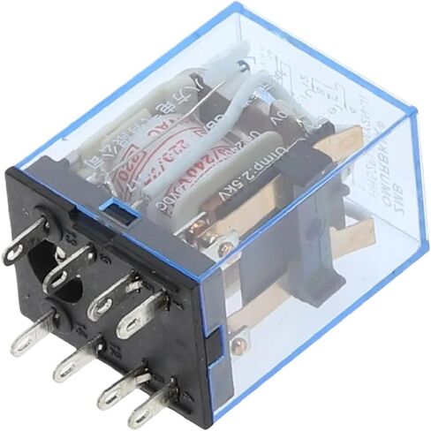 5 عبوات AC/DC 12V-380V 5A DPDT RELAY مع المقبس ، 8 دبابيس ، ضوء المؤشر الأحمر ، نموذج MY2NJ ، CE معتمد (AC-380V) in Saudi Arabia