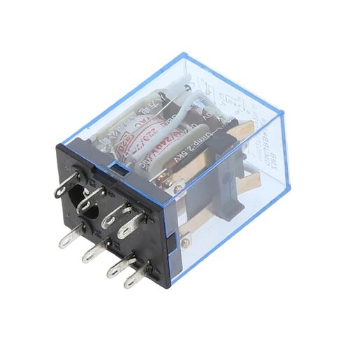 5 عبوات AC/DC 12V-380V 5A DPDT RELAY مع المقبس ، 8 دبابيس ، ضوء المؤشر الأحمر ، نموذج MY2NJ ، CE معتمد (DC-24V) in Kuwait