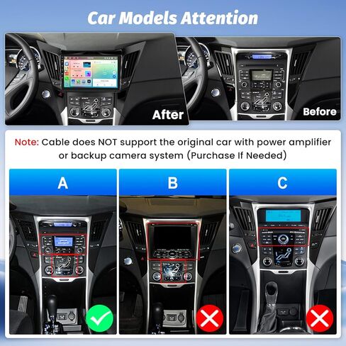 ترقية راديو Roinvou 8 النوى 6+128G Android لسيارة Hyundai Sonata 2010-2014، شاشة لمس عالية الدقة 9 بوصة مع CarPlay لاسلكي Android Auto GPS Navigation WiFi Backup Camera Mirror Link Bluetooth Mic FM RDS in Kuwait