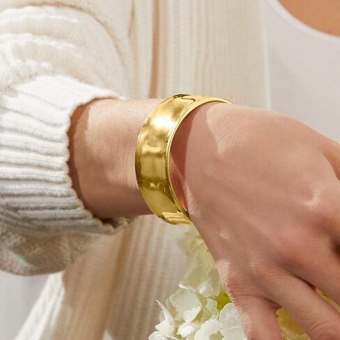 روس سيمونز الذهب الإيطالي 18kt على سوار الكفة المصقول الاسترليني in Saudi Arabia