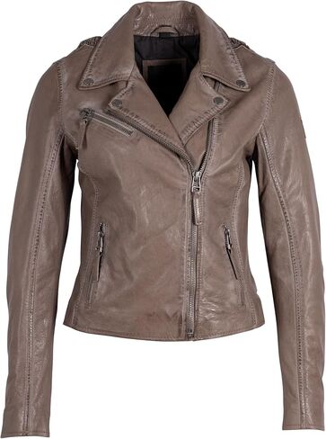 MAURITIUS Christy Star Detail Leather Jacket in Kuwait