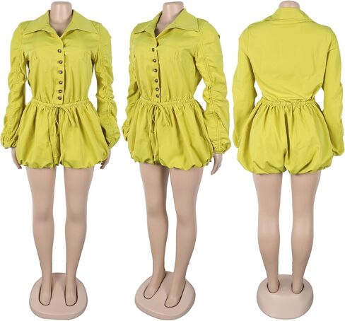 Mandonce One Phesuits Buttuits Long Sleeve Button أسفل القميص شورتات البضائع عالية الخصر مع البضائع الطالبة in Kuwait