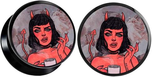 (Made From Acrylic) Flesh tunnel Screw On Gauge Ear Piercing available size 2g (6mm) to 1" (30mm) in Kuwait