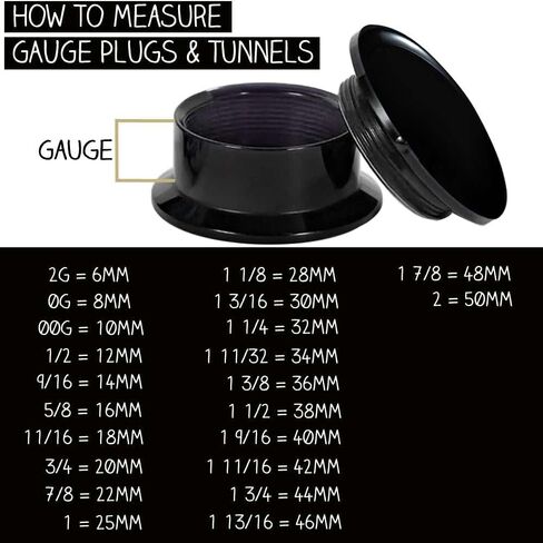 (Made From Acrylic) Flesh tunnel Screw On Gauge Ear Piercing available size 2g (6mm) to 1" (30mm) in Kuwait