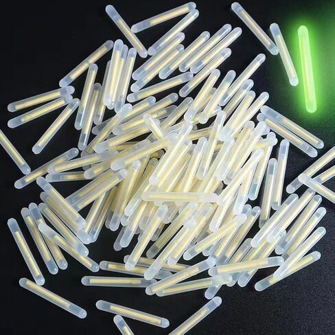 100Pcs Yellow 3mm Fishing Float Light Stick Fluorescent Yellow Light,Fluorescent Dark Glow Sticks Float Corks, Night Fishing Fishing Floats Terminal Tackle and Accessories in Saudi Arabia