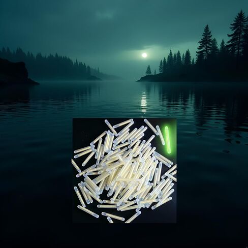 100Pcs Yellow 3mm Fishing Float Light Stick Fluorescent Yellow Light,Fluorescent Dark Glow Sticks Float Corks, Night Fishing Fishing Floats Terminal Tackle and Accessories in Saudi Arabia