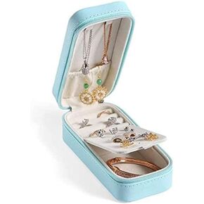 Girls Jewelry Box Jewelry Organizer Jewelry Cabinet Jewelry Box Portable Leather Priess European Korean Simple Small Mini Earrings Earrings Hand Jewelry Storage Box in Saudi Arabia