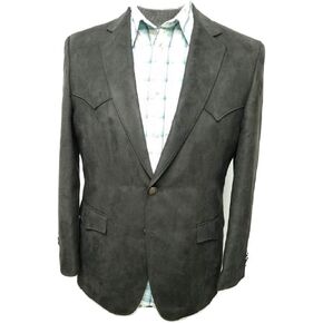 Regular and Big and Tall Classic Microsuede Soft Touch Western Blazer to Size 56 in Short, Regular, and Long Sizes in Saudi Arabia