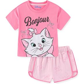 Disney The Aristocats Marie the Cat Girls Short Sleeve T-Shirt and French Terry Shorts Set for Big Kids in Saudi Arabia