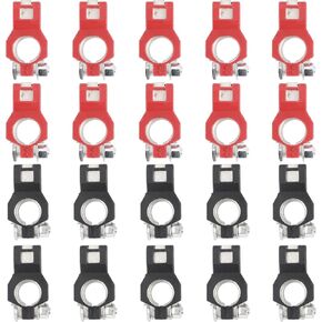 Estink Battery Terminal, 10Pair Copper Battery Terminal Clamps Connectors Kit with Color Coated Plastic Cover Battery Cable Terminal Clamps Connectors Set for Car Van Boat Vehicles, Estinkzb9c1g5oy8 in Saudi Arabia