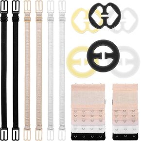 18 Pcs Bra Straps Holder Clips Adjustable Non Slip Bra Clips to Make Racerback Bras Extenders 2/3 Hook for Full Cup Size, Conceal Straps Cleavage Control in Saudi Arabia