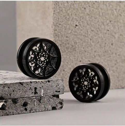 Ear Tunnels Plugs 316 Stainless Steel Ear Gauges Hypoallergenic Earrings Expander Stretcher Piercing Body Jewelry 2PCS in Saudi Arabia