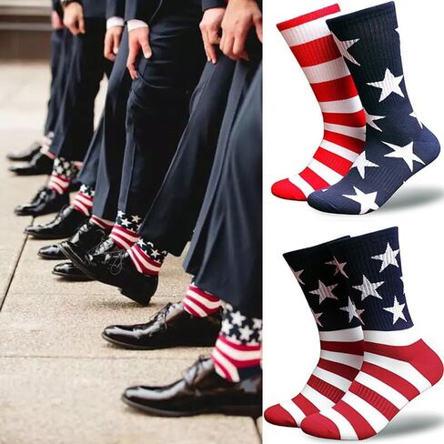 American Flag Socks, Star and Stripe Design, Patriotic 4th of July Gift, Unisex in Saudi Arabia