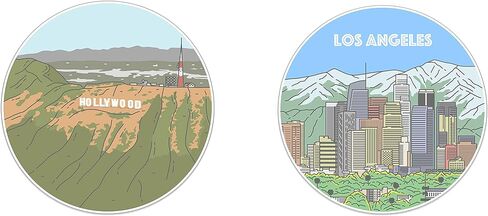 Travel Stickers for Scrapbooking – 5cm USA Stickers for Laptop, Water Bottle – Waterproof Vinyl 50 States Sticker San Francisco, Los Angeles, Hollywood – Ideal for Travel Journal, Journaling Supplies in Saudi Arabia