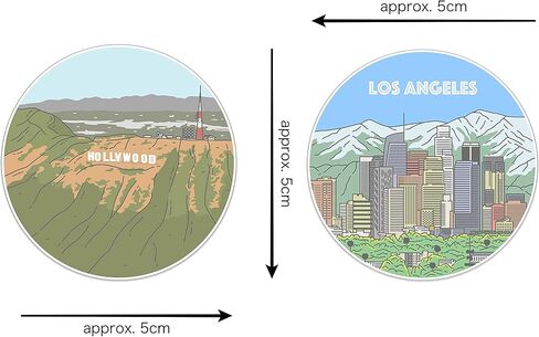 Travel Stickers for Scrapbooking – 5cm USA Stickers for Laptop, Water Bottle – Waterproof Vinyl 50 States Sticker San Francisco, Los Angeles, Hollywood – Ideal for Travel Journal, Journaling Supplies in Saudi Arabia