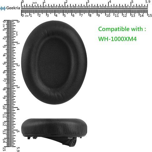 Geekria QuickFit Replacement Ear Pads for Sony WH-1000XM4 Wireless Headphones Ear Cushions, Headset Earpads, Ear Cups Cover Repair Parts (Blue) in Saudi Arabia