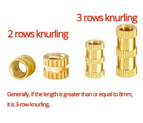 M2 M2.5 M3 M4 M5 M6 M8 3D Printing Part Insert Heat Thread Brass Nut Knurled Hot Melt Molding Injection Embedded Insert Nut (STR M2.5 OD3.5 50 Pieces, Length 8 mm) in Kuwait