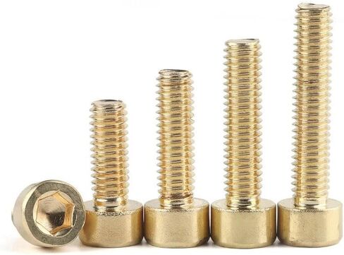 M3 M4 M5 M6 M8 M10 M12 DIN912 Pure Copper Screws Brass Hexagon Socket Cap Head Machine Screws Hardware Fasteners (30 mm, M5 (10 Pieces) in Kuwait