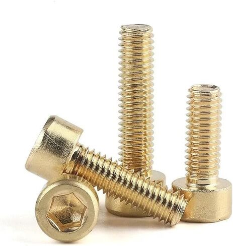 M3 M4 M5 M6 M8 M10 M12 DIN912 Pure Copper Screws Brass Hexagon Socket Cap Head Machine Screws Hardware Fasteners (30 mm, M5 (10 Pieces) in Kuwait