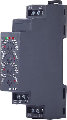 FCT18-ST 18mm Din Rail Mounting ACDC12V 24V 110V 220V Changeover Timer Relay for Motor Starting(DC24V) in Saudi Arabia