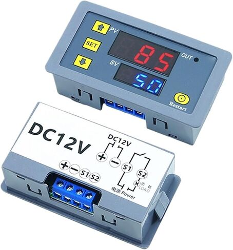 T3230 AC110V 220V DC 12V DC24VDigital Time Delay Relay LED Cycle Timer Control Switch Adjustable Relay Time Delay Switch(DC12V) in Saudi Arabia