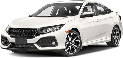 شبكة رياضية أمريكية معدلة مع شبكة فولاذية متوافقة مع سيارات هوندا سيفيك سيدان 2016 إلى 2021، هاتشباك، موديلات FK8، أسود لامع in Kuwait