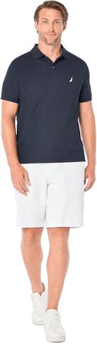Nautica Men's Classic Short Sleeve Solid Performance Deck Polo Shirt in Saudi Arabia
