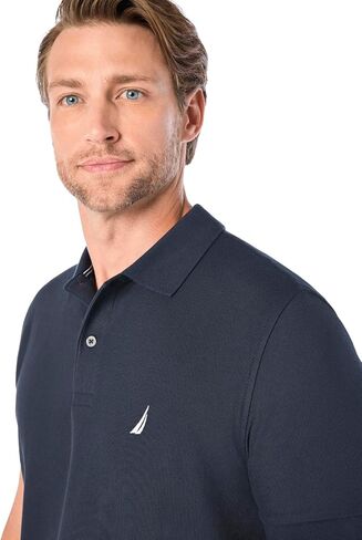 Nautica Men's Classic Short Sleeve Solid Performance Deck Polo Shirt in Saudi Arabia