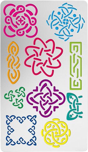 UNICRAFTALE 1Pc Aztec Symbol Metal Stencil Retro Metal Cutting Dies Stencils for Journaling Stainless Steel Template Tool for DIY Scrapbooking Photo Album Decorative Embossing DIY Paper Card in Saudi Arabia