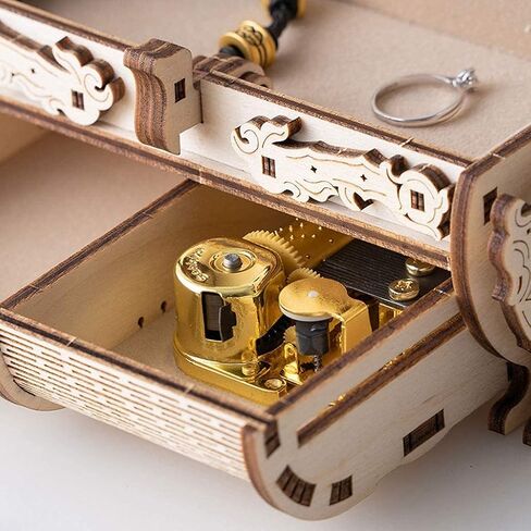 Pretty Hand-Assembled Music Box DIY Music Jewelry Storage Box You are My Sunshine Birthday Valentine's Day Gift Fashion in Saudi Arabia