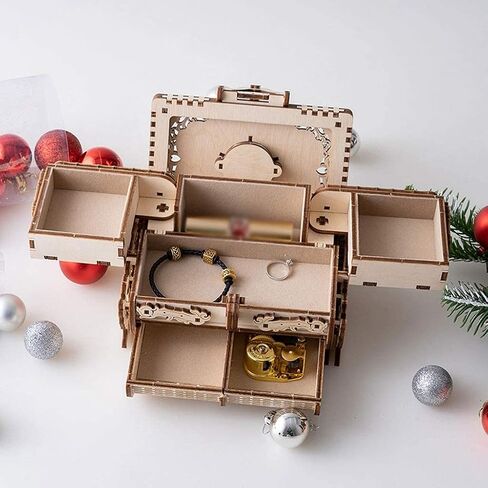 Pretty Hand-Assembled Music Box DIY Music Jewelry Storage Box You are My Sunshine Birthday Valentine's Day Gift Fashion in Saudi Arabia