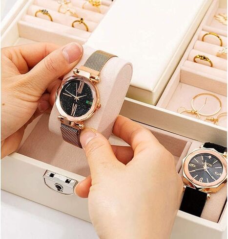 Jewelry Storage Box Gift for Women Leather Jewellery Box Portable Single Layer Red White Jewelry Organiser Necklace Ring Earrings Storage Case for Birthday New Year Presents in Saudi Arabia