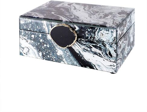 Gift for Women Jewelry Boxes Jewellery Boxes Modern Marble Lookli Jewelry Display Case Light Luxury Flannel Storage Box for Ring Necklace Earrings New Year Presents in Saudi Arabia