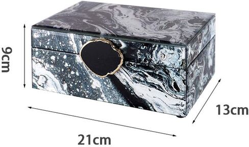 Gift for Women Jewelry Boxes Jewellery Boxes Modern Marble Lookli Jewelry Display Case Light Luxury Flannel Storage Box for Ring Necklace Earrings New Year Presents in Saudi Arabia