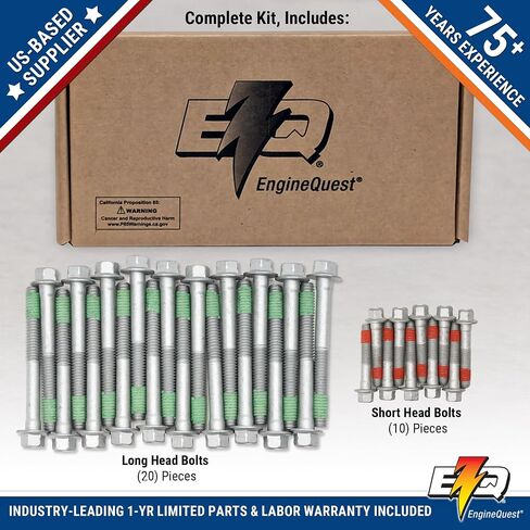LS Head Bolts Set - Fits V8 محركات (4.8L ، 5.3L ، 5.7L ، 6.0L ، 6.2L) - الصلب سبيكة ، بديل مباشر لنماذج 2007-2016 in Saudi Arabia