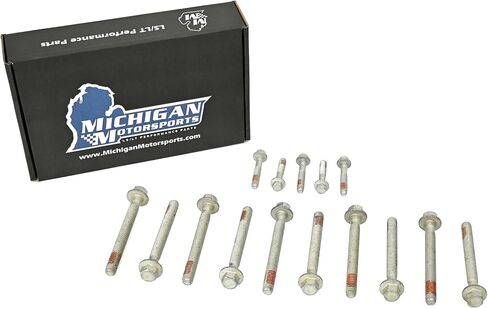 Michigan Motorsports LS 2004-2014 LS Head Bolt Kit LS2 LS6 LQ4 LQ9 LY5 LY6 LM7 5.3 5.7 6.0 6.2 (مسامير ل 2 رؤساء) in Saudi Arabia