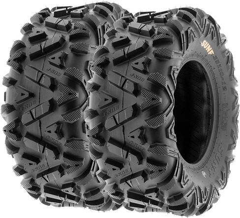 Set of 4 SunF Power.I ATV/UTV AT All-Terrain Tire Bundle 24x8-12 Front & 25x11-10 Rear 6 PR Tubeless A033 in Saudi Arabia
