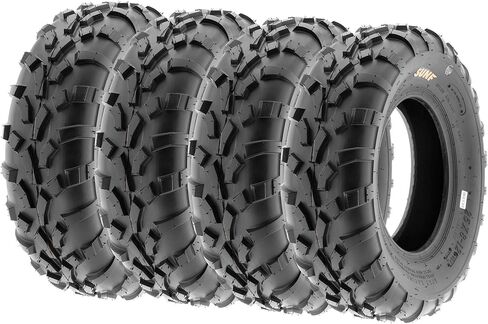 Set of 4 SunF A010 25x8-12 Front & 25x11-12 Rear ATV UTV Lawn Mowers Tires, 6 PR, Tubeless in Kuwait