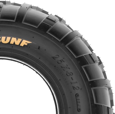 Set of 4 SunF A010 25x8-12 Front & 25x11-12 Rear ATV UTV Lawn Mowers Tires, 6 PR, Tubeless in Kuwait