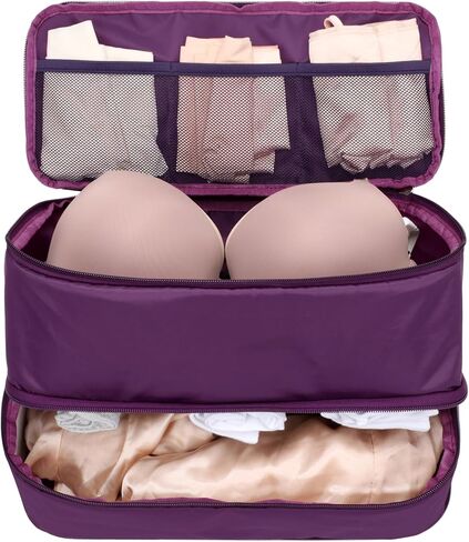 حقيبة منظمات Cambond Travel Intelf Organizer-4 في 1 منظم صدرية خفيفة الوزن ، مكعبات تعبئة الضغط القابلة للتوسيع القابلة للتوسيع القابلة للتوسيع ، منظمي تعبئة السفر ، حقيبة تخزين الملابس الداخلية للنساء in Kuwait