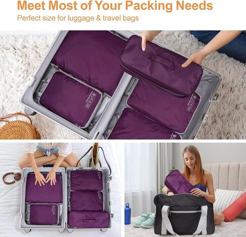 حقيبة منظمات Cambond Travel Intelf Organizer-4 في 1 منظم صدرية خفيفة الوزن ، مكعبات تعبئة الضغط القابلة للتوسيع القابلة للتوسيع القابلة للتوسيع ، منظمي تعبئة السفر ، حقيبة تخزين الملابس الداخلية للنساء in Kuwait