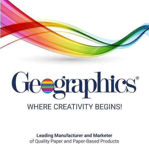 ورق جناح التصميم Geographics 47103، 24 رطلاً، نجوم ودوامات، 8 1/2 × 11، أبيض، 40/عبوة in Kuwait