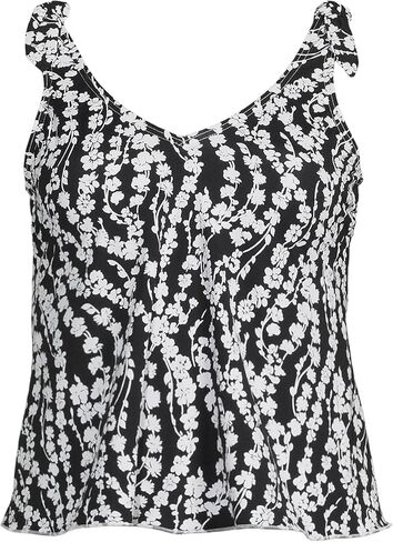 Lands' End Women's Plus Size DD-Cup Tie Shoulder Flutter Tankini Top in Saudi Arabia