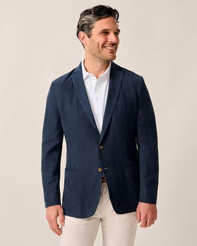 Johnnie-O Coolidge Top Shelf Linen Cotton Sport Coat Navy / 44 / R in Saudi Arabia