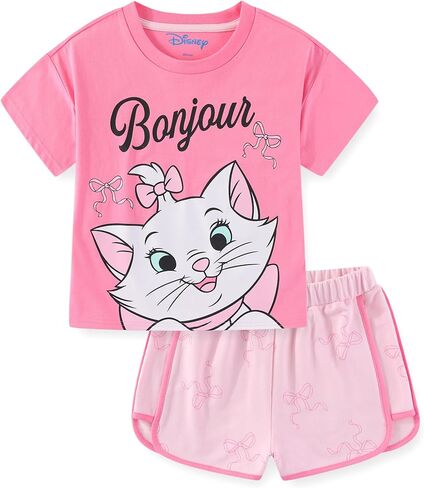 Disney The Aristocats Marie the Cat Girls Short Sleeve T-Shirt and French Terry Shorts Set for Big Kids in Saudi Arabia