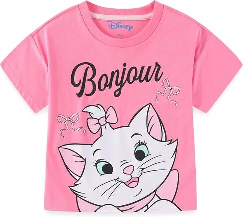 Disney The Aristocats Marie the Cat Girls Short Sleeve T-Shirt and French Terry Shorts Set for Big Kids in Saudi Arabia