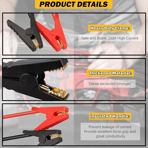 Car Jump Starter Adapter for Dewalt 20V/60V MAX - 11AWG Heavy Duty Booster Cable for 3.5L Vehicles (Battery Not Included)​​ in Saudi Arabia