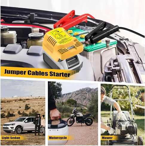 Car Jump Starter Adapter for Dewalt 20V/60V MAX - 11AWG Heavy Duty Booster Cable for 3.5L Vehicles (Battery Not Included)​​ in Saudi Arabia